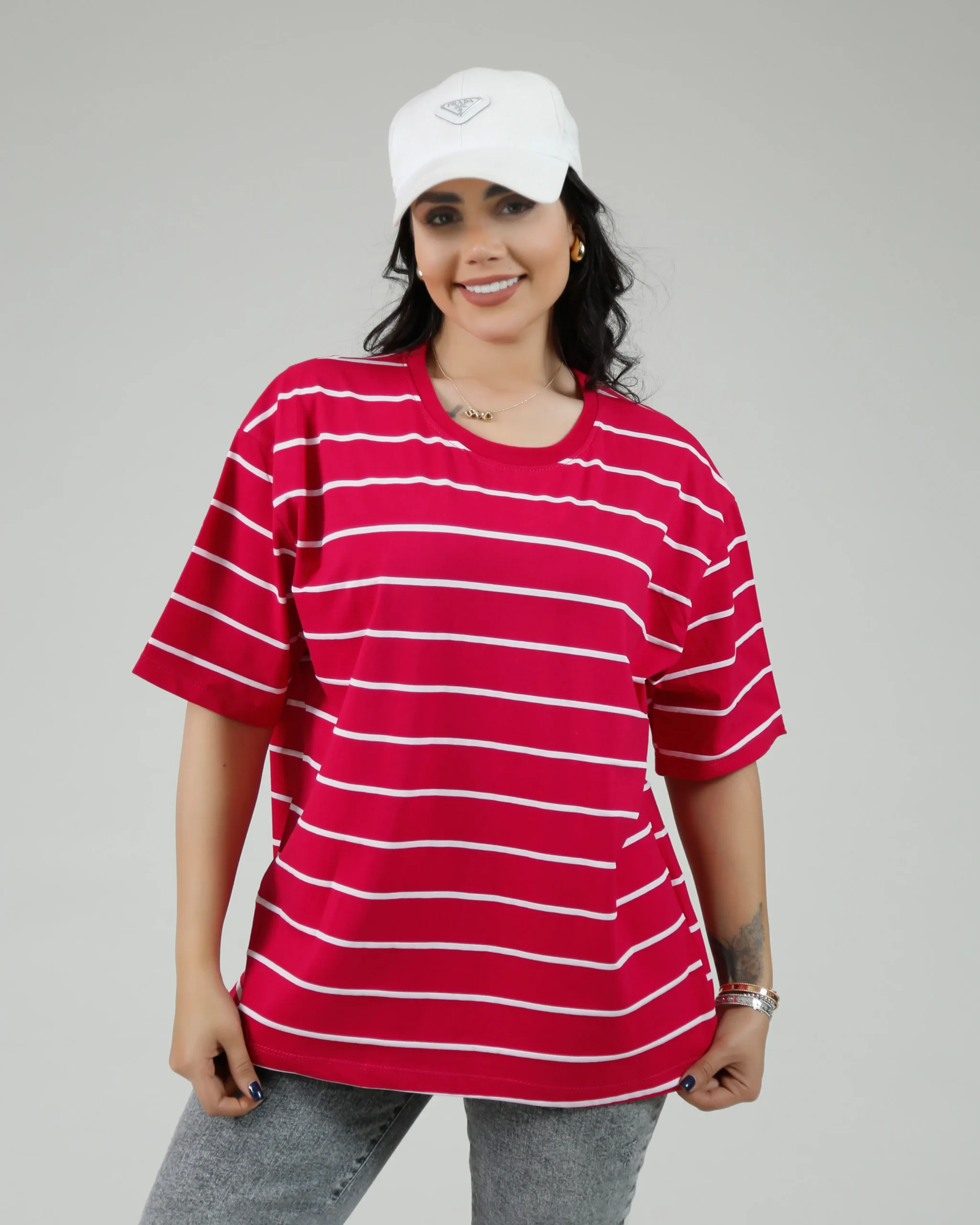 تیشرت باکسی راه راه