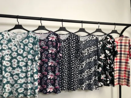 تیشرت ویسکوز یقه اشکی پک اول