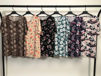 تیشرت ویسکوز یقه اشکی پک دوم