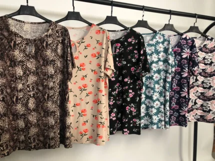 تیشرت ویسکوز یقه اشکی پک دوم