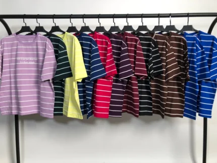 تیشرت باکسی راه راه چاپ استایل