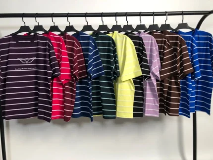 تیشرت باکسی راه راه چاپ بال فرشته