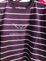 تیشرت باکسی راه راه چاپ بال فرشته