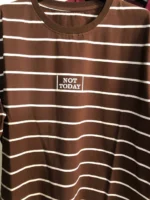 تیشرت باکسی راه راه چاپ نات تودی