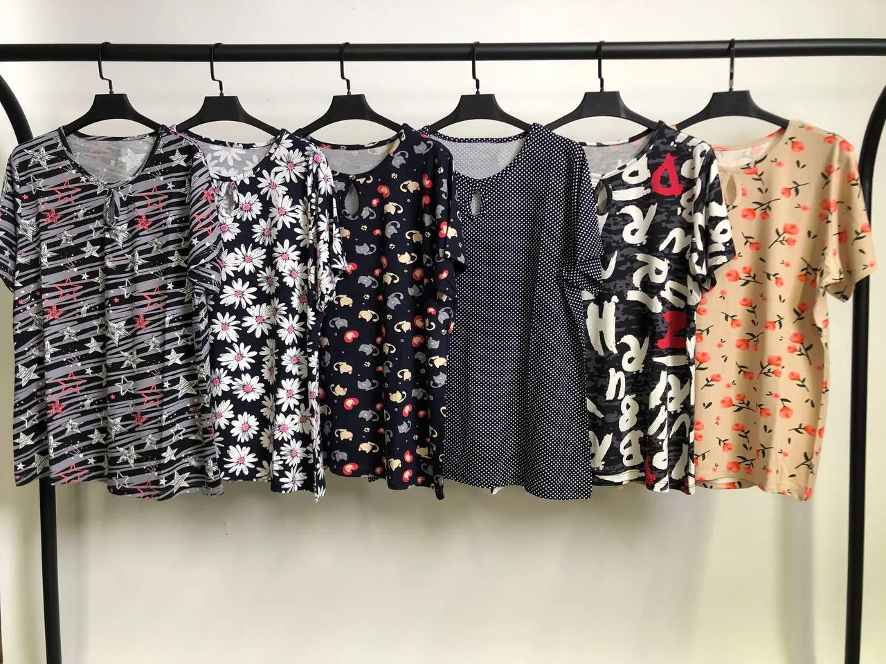 تیشرت ویسکوز یقه اشکی پک طرح بندی دوم تیشرت ویسکوز یقه اشکی پک طرح بندی دوم