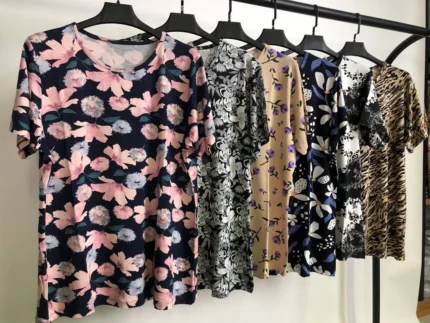 تیشرت ویسکوز یقه گرد پک ششم