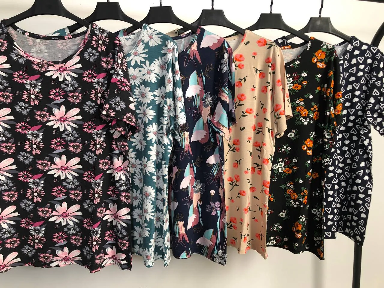 تیشرت ویسکوز یقه گرد پک طرح بندی هفتم