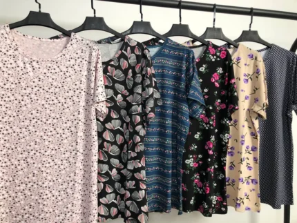 تیشرت ویسکوز یقه گرد پک بسته بندی چهارم