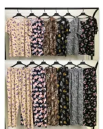 ست تیشرت و شلوار ویسکوز پک طرح بندی اول