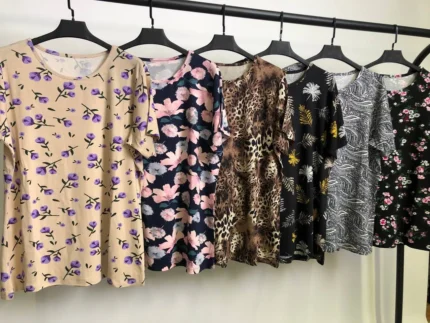 ست تیشرت و شلوار ویسکوز پک طرح بندی اول