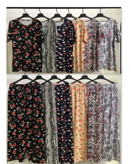 ست تیشرت و شلوار ویسکوز پک طرح بندی دوم