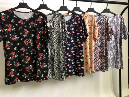 ست تیشرت و شلوار ویسکوز پک طرح بندی دوم