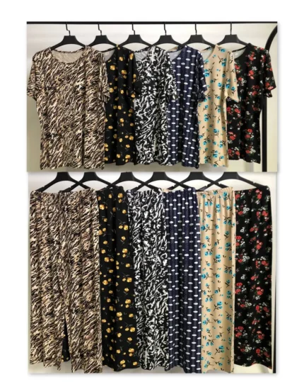 ست تیشرت و شلوار ویسکوز پک طرح بندی چهارم