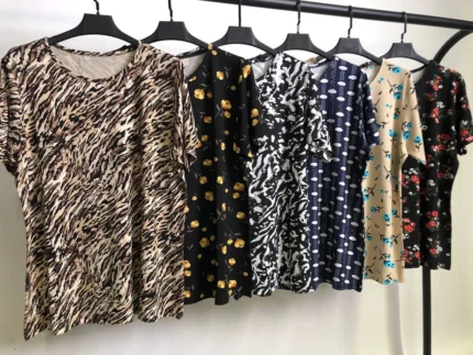 ست تیشرت و شلوار ویسکوز پک طرح بندی چهارم