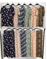 ست تیشرت و شلوار ویسکوز پک طرح بندی اول