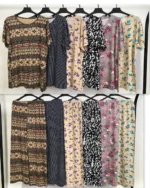 ست تیشرت و شلوار ویسکوز پک طرح بندی سوم