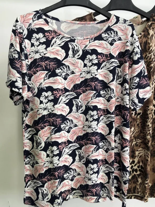 ست تیشرت و شلوار ویسکوز پک طرح بندی چهرم