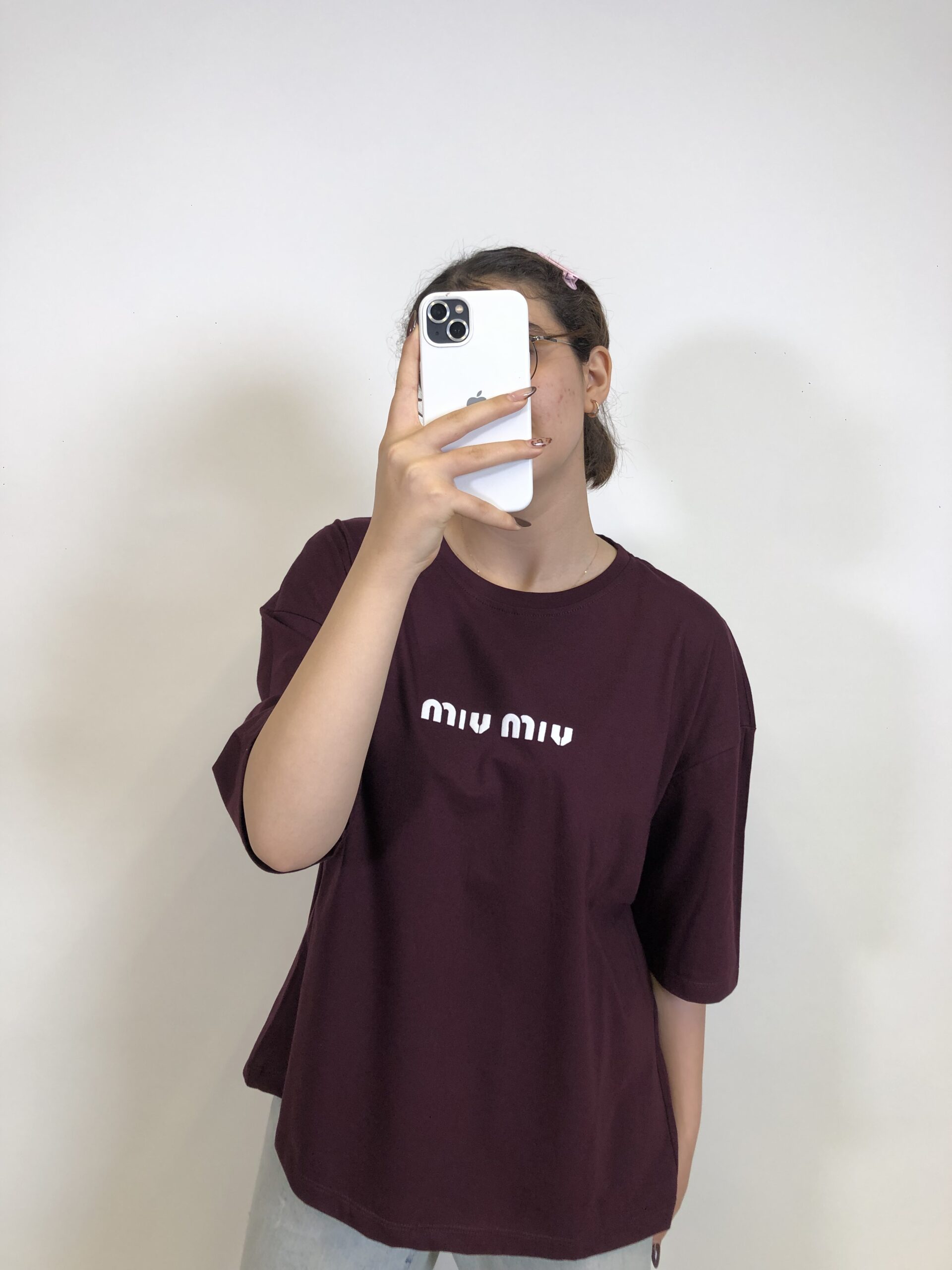 تیشرت باکسی چاپ miu miu تیشرت باکسی چاپ miu miu